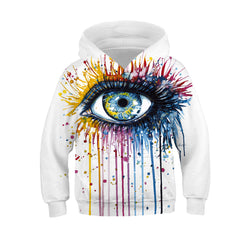 Art Digital Print Children's Hooded Long-Sleeved Sweater