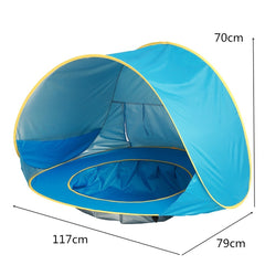Baby Beach Tent Kids Outdoor Camping Easy Fold Up Waterproof  Up Sun Awning Tent UV-protecting Bundle Of Joy Emporium