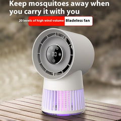 Creative 2-in-1 Mosquito Killing Mini Desk Fan Electric Mosquito Killer USB Rechargeable Fan Night Lamp Home And Outdoor Supplies My Store