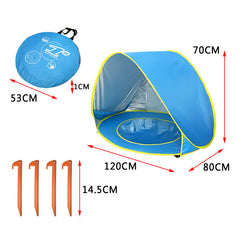 New Kids Beach Shade Splash Tent Bundle Of Joy Emporium